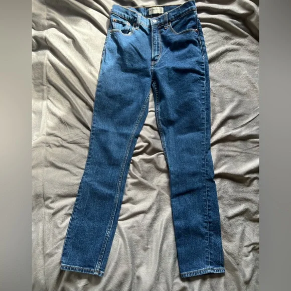 Abercrombie & Fitch Women’s High Rise Skinny Blue Denim Jeans - Picture 2 of 7